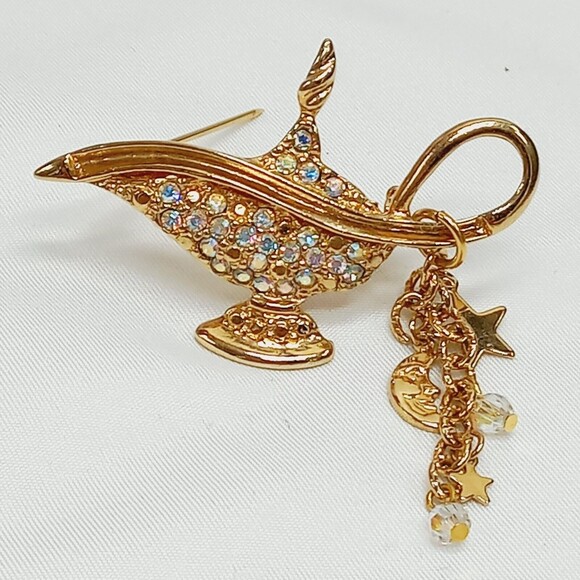Kirks Folly Magic Genie Lamp Aladdin Brooch - Picture 5 of 5